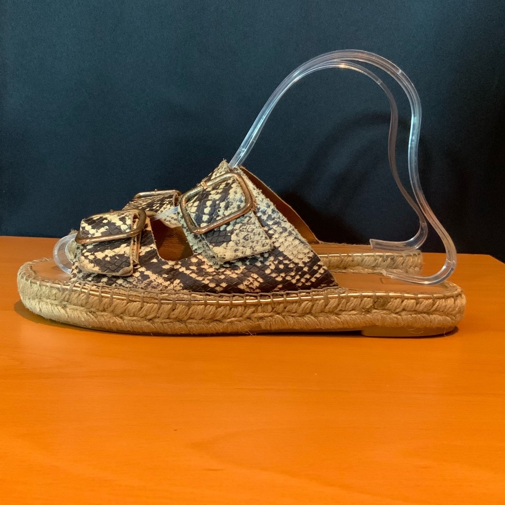 Maypol snake print leather sandals